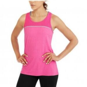 Danskin Now Active Mesh Detail Tank With Reflective Tape Tank Top